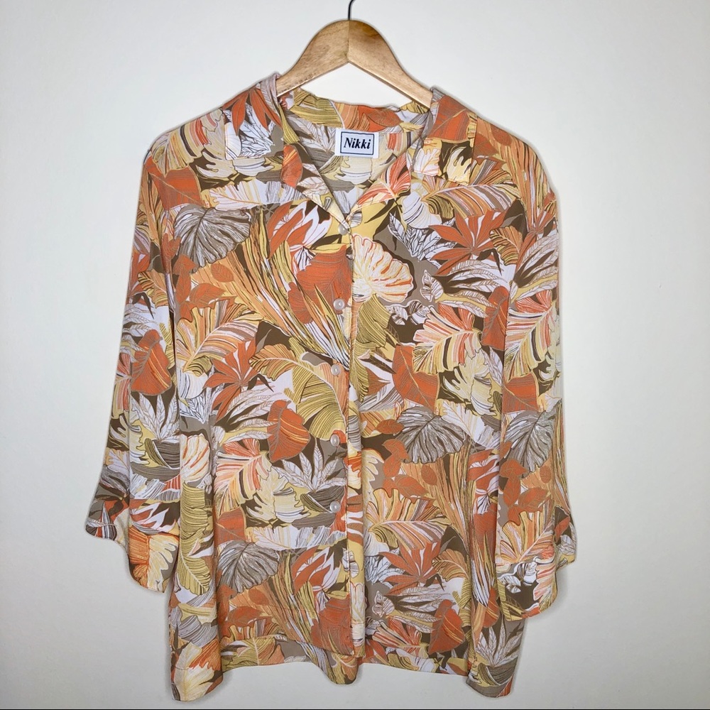 Vintage Nikki Floral Button Down Top